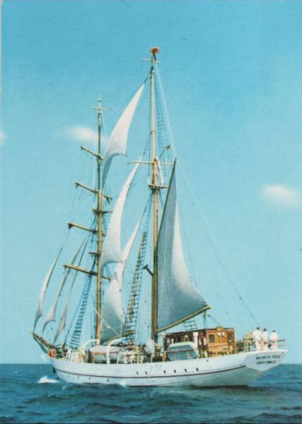 Ansichtskarte Wilhelm Pieck Segelschulschiff aus der Kategorie Schiffe