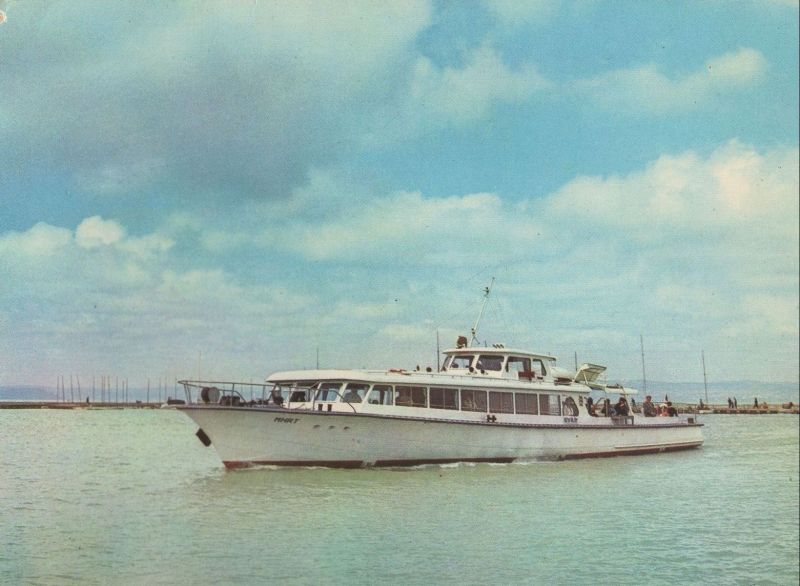 Ansichtskarte Balaton, Plattensee - Ungarn - Schiff aus der Kategorie Plattensee