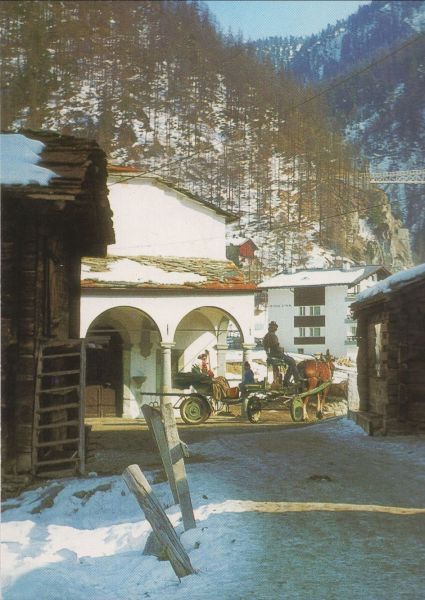 Ansichtskarte Zermatt - Schweiz - Kutschfahrt aus der Kategorie Zermatt
