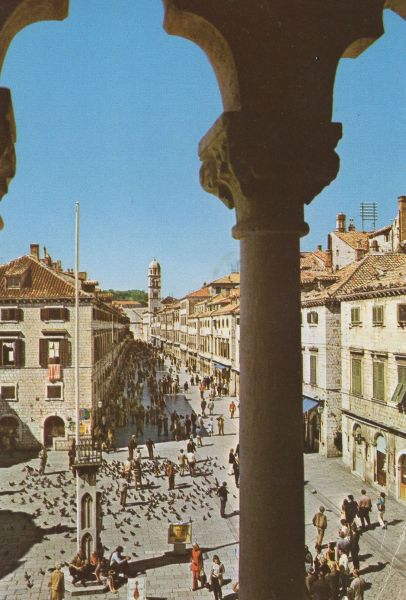 Ansichtskarte Dubrovnik - Kroatien - Stadtplatz aus der Kategorie Dubrovnik