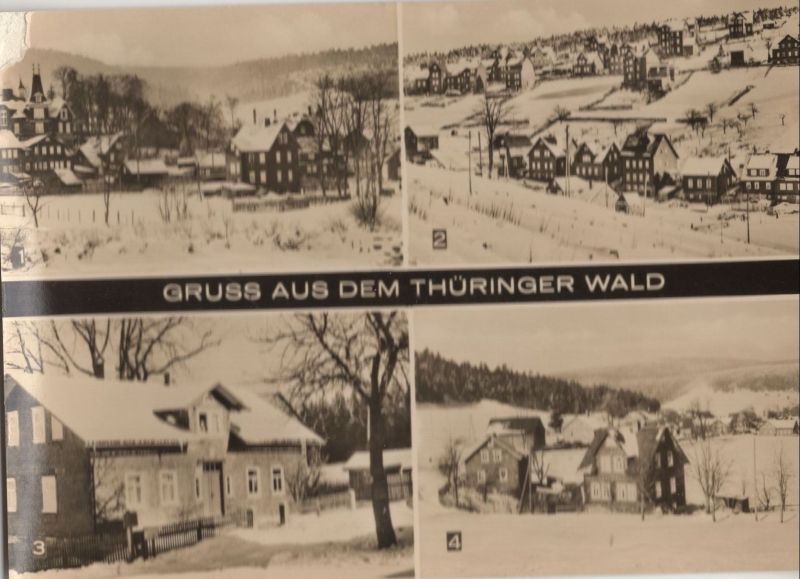 Ansichtskarte Thüringer Wald - 4 Bilder aus der Kategorie Thüringer Wald