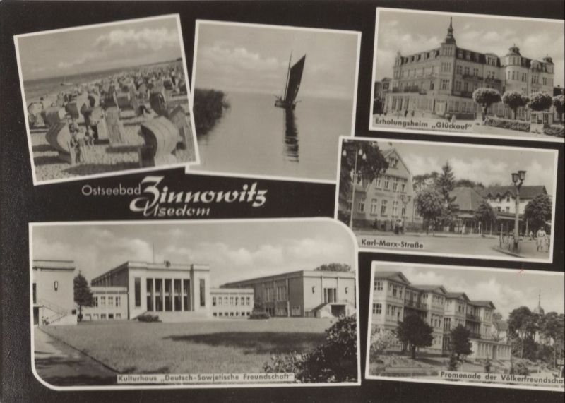 Ansichtskarte Zinnowitz, Ostseebad - 6 Bilder aus der Kategorie Zinnowitz
