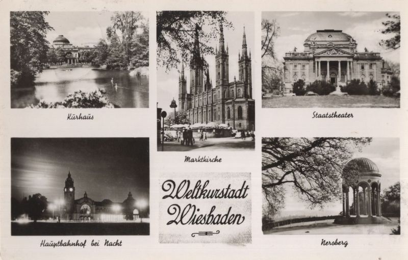 Ansichtskarte Wiesbaden - 5 Bilder aus der Kategorie Wiesbaden