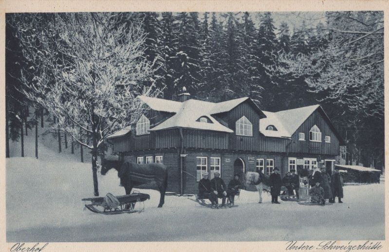 Ansichtskarte Oberhof - Intere Schweizerhütte aus der Kategorie Oberhof
