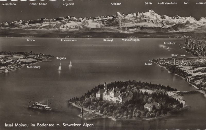 Ansichtskarte Mainau - Luftbild aus der Kategorie Mainau