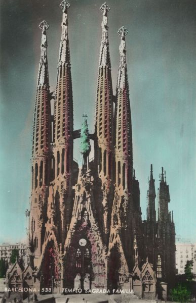 Ansichtskarte Barcelona - Spanien - Templo Sagrada Familia aus der Kategorie Barcelona