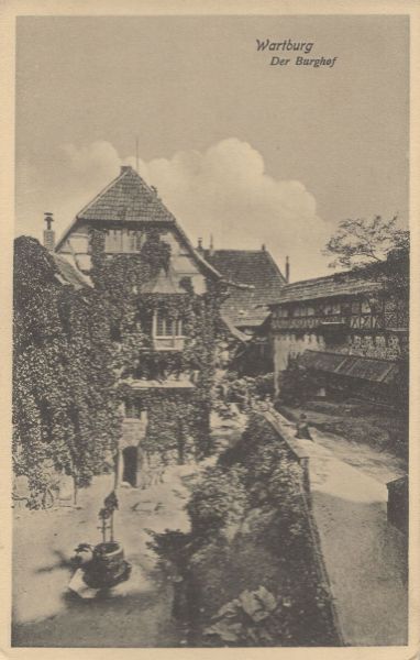 Ansichtskarte Eisenach - Wartburg, Burghof aus der Kategorie Eisenach
