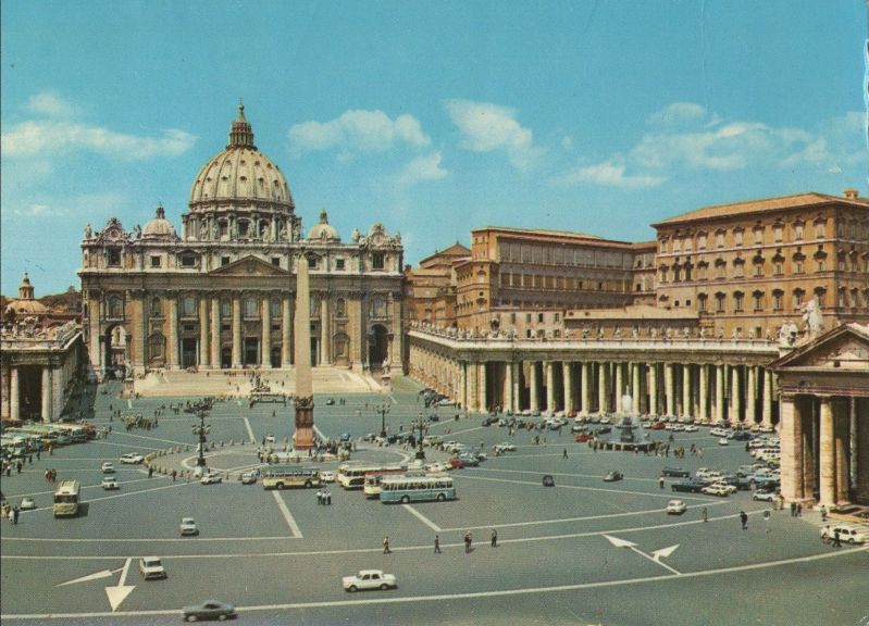 Ansichtskarte Vatikanstadt - Vatikan - Piazza e Basilica aus der Kategorie Vatikanstadt
