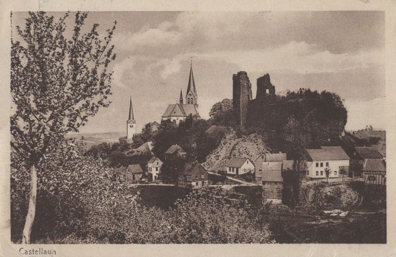 Ansichtskarte Castellaun - Kastellaun - Burg und Kirchen aus der Kategorie Kastellaun