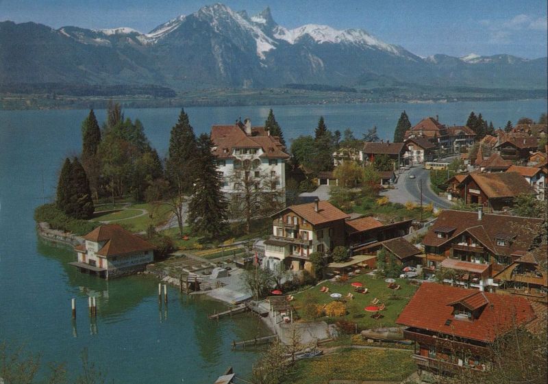 Ansichtskarte Gunten - Schweiz - mit Stockhornkette aus der Kategorie Gunten