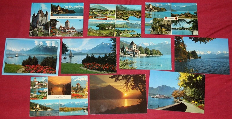 Ansichtskarte 10 Ansichtskarten Thuner See / Thunersee (Postkarten, Paket, Konvolut, Lot) aus der Kategorie Sammlungen, Lots, Konvolute