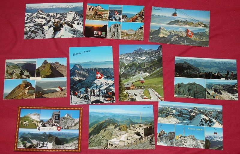 Ansichtskarte 10 Ansichtskarten Säntis (Postkarten, Paket, Konvolut, Lot) aus der Kategorie Sammlungen, Lots, Konvolute