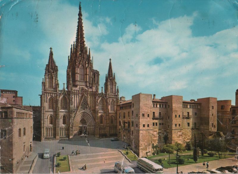 Ansichtskarte Barcelona - Spanien - Kathedrale aus der Kategorie Barcelona