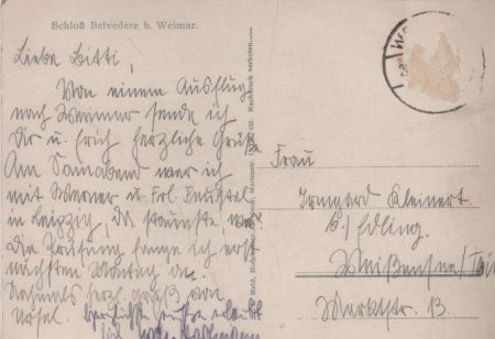 Ansichtskarte Weimar - Schloß Belvedere aus der Kategorie Weimar